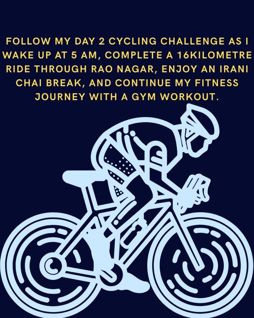 blue typographic cycling club instagram post