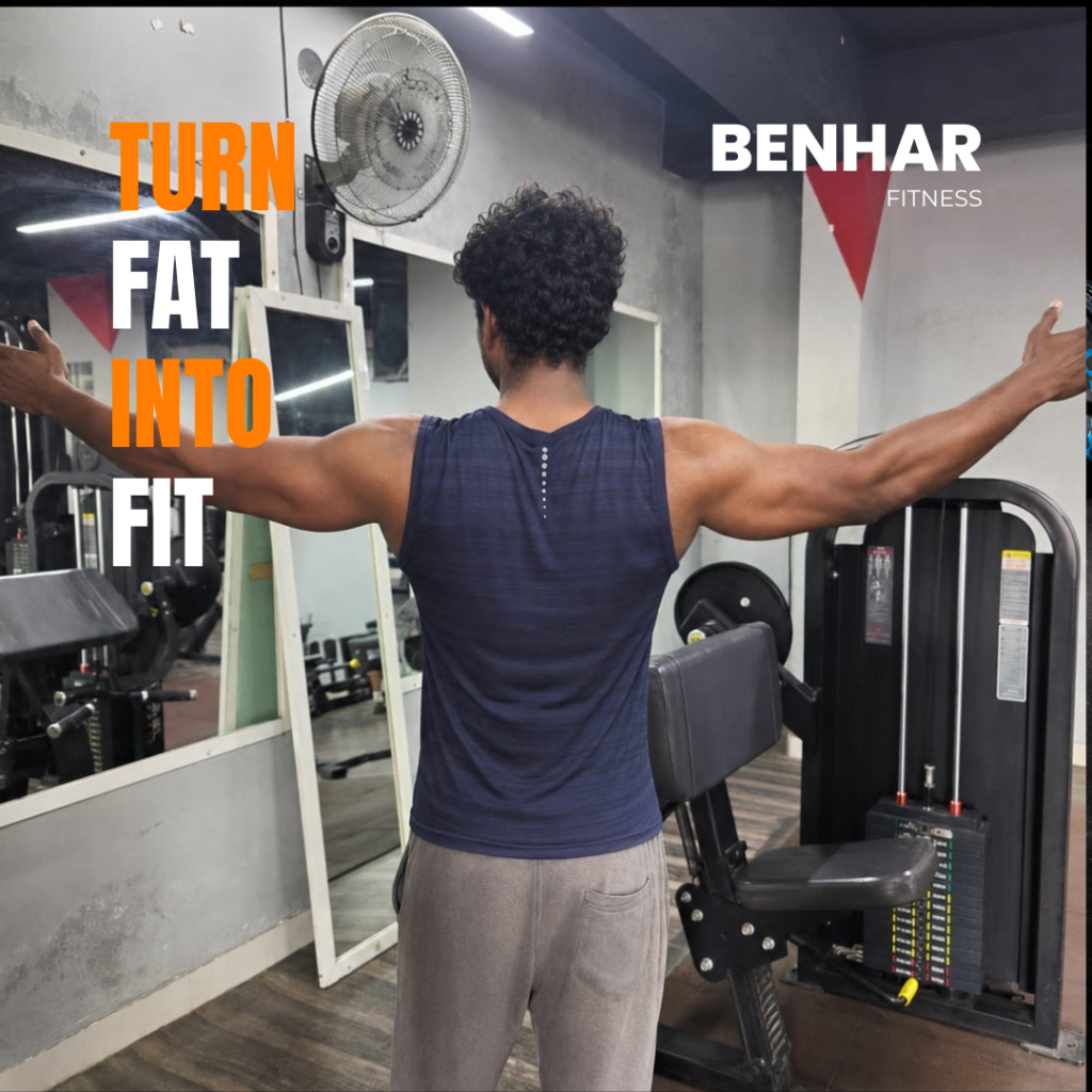 black and orange simple turn fat into fit gym instagram post